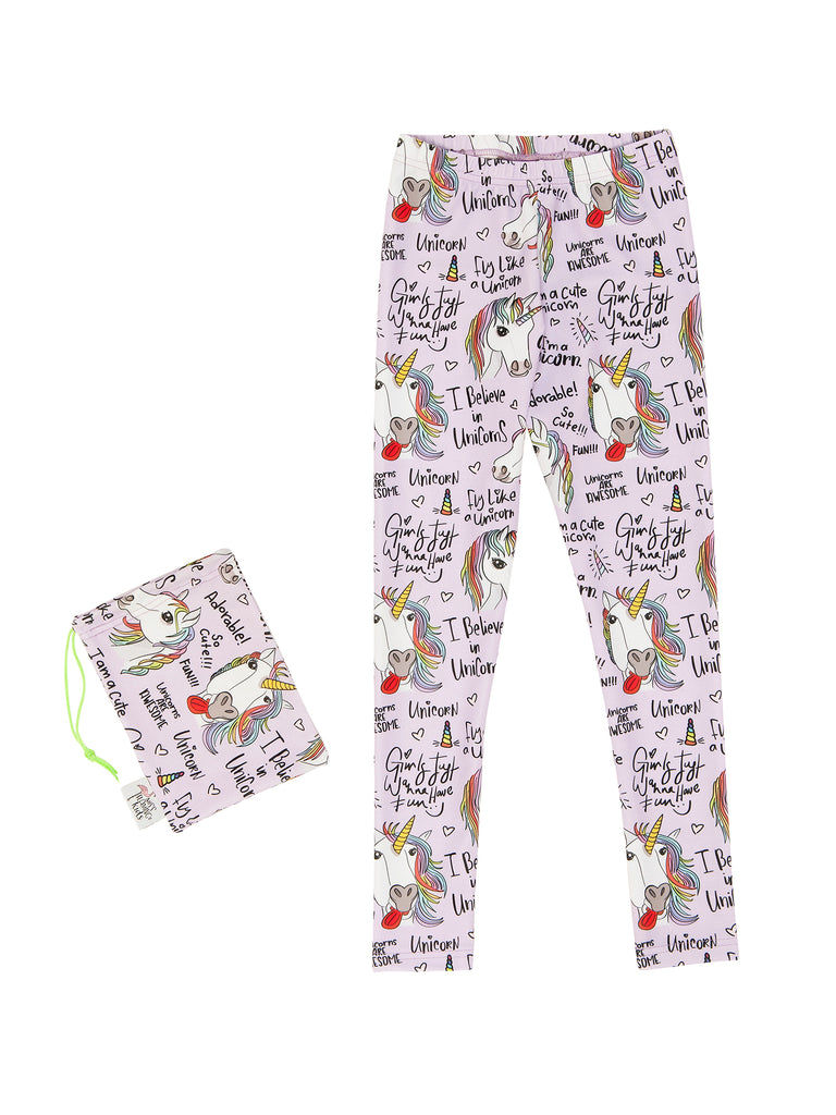 Girl Lilac I Love Unicorns Legging