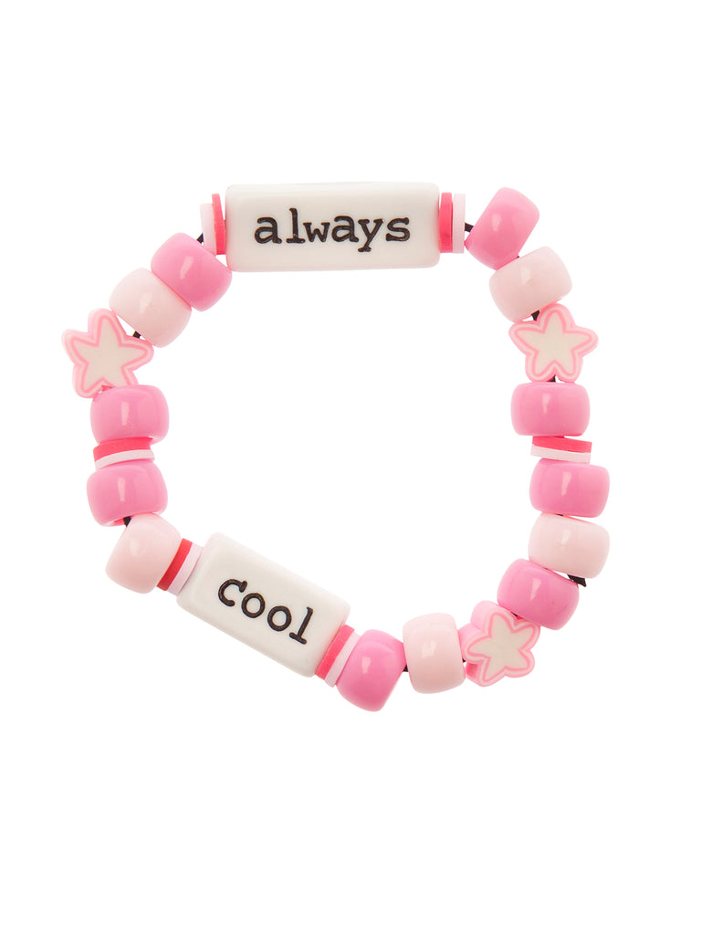 Girl Pink Beaded Always Cool Bracelet