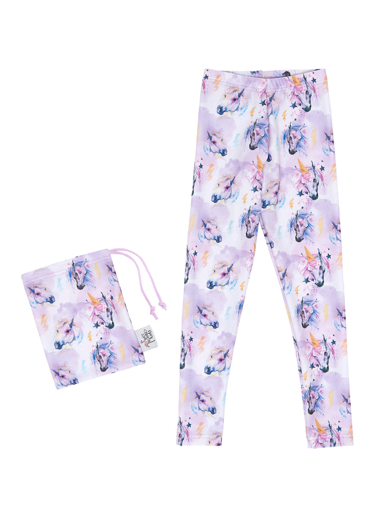 Ελαστικό κολάν Γυναικείο Lilac Love Horses