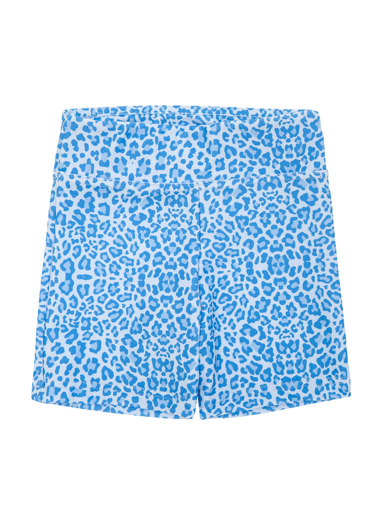 Girl Blue Leopard Summer Shorts