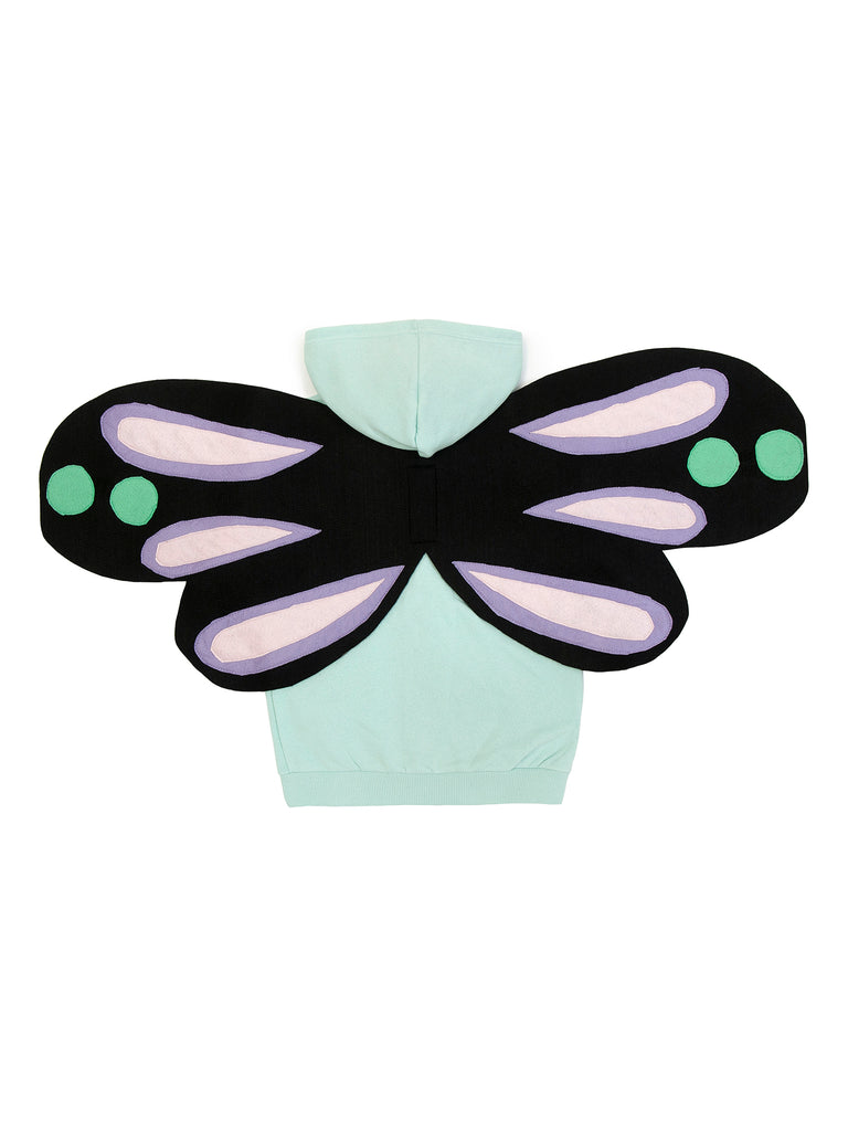 Girl Aqua Butterfly Hoodie