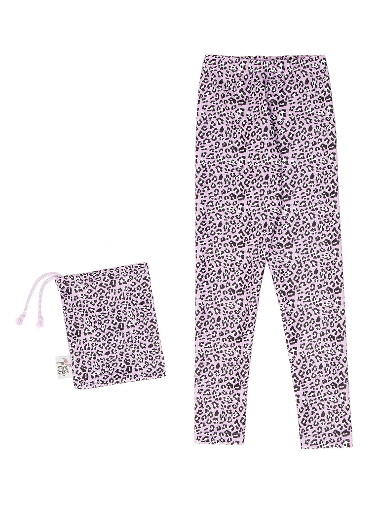 Girl Spring Purple Leopard Legging