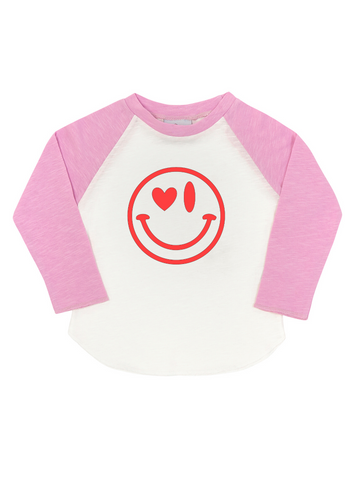 Girl Pink Smiley Long Sleeve Shirt