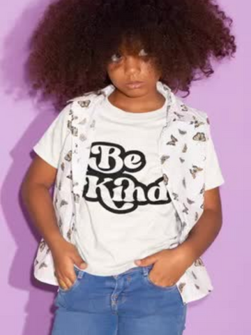 Girl White Be Kind Shirt