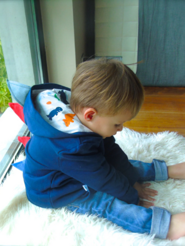 Αγόρι Oxford Blue Dinosaur Hoodie