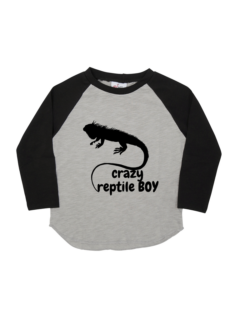 Boy Black Reptile Long Sleeve Shirt