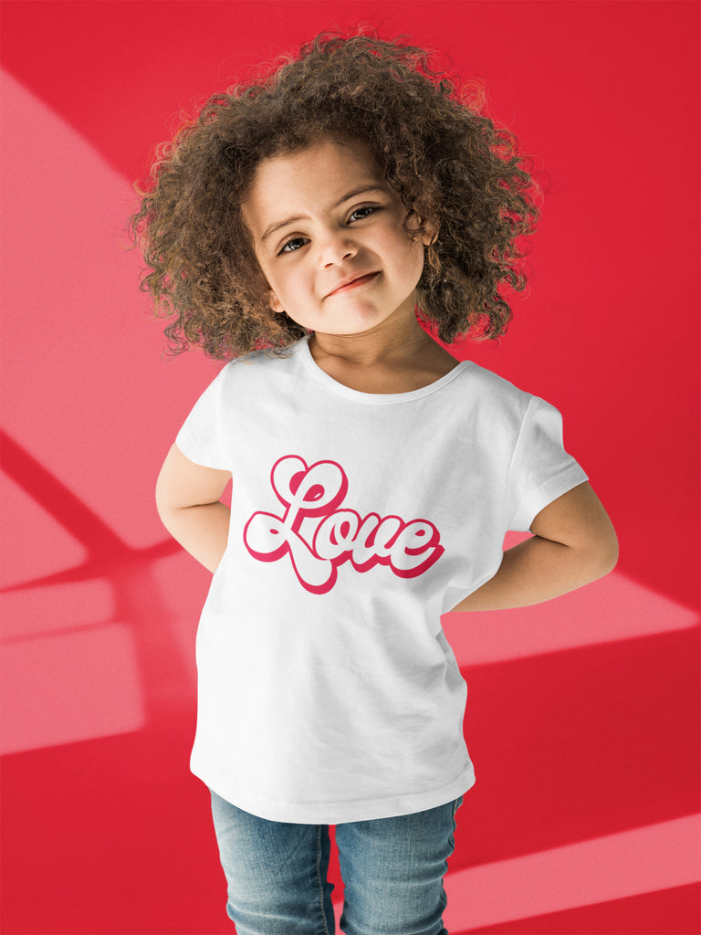 Girl White Love Valentines T-Shirt