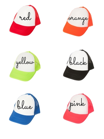 Girl Custom Name Leopard Trucker Hat