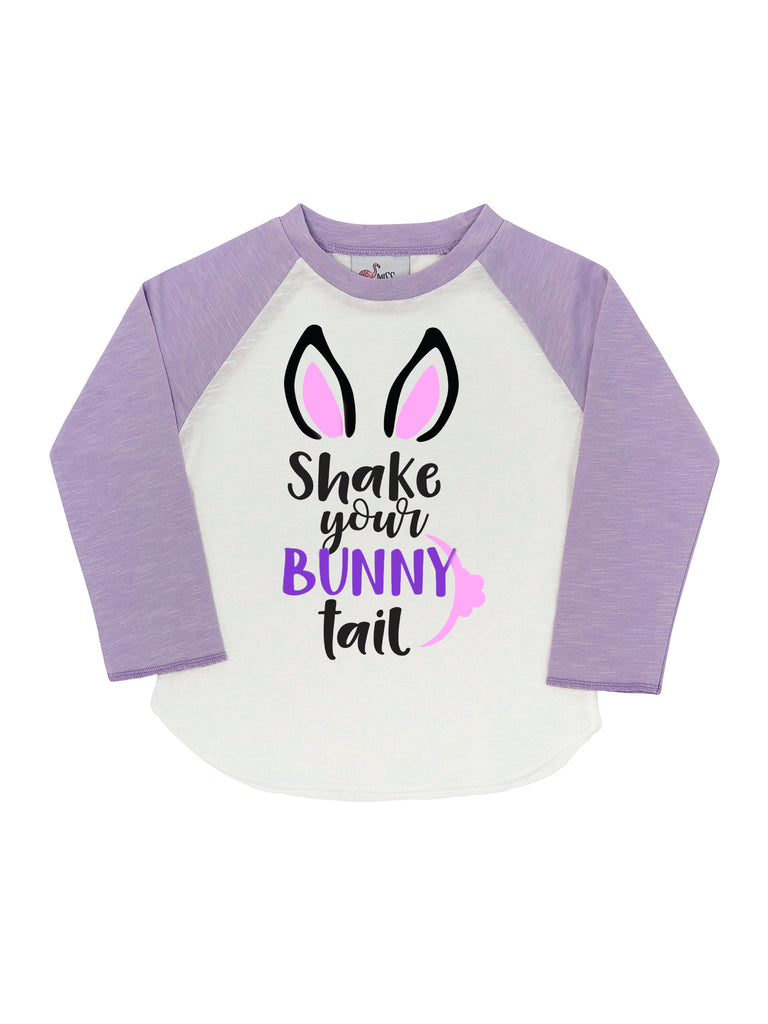 Girl Lilac Easter Bunny Long Sleeve Shirt