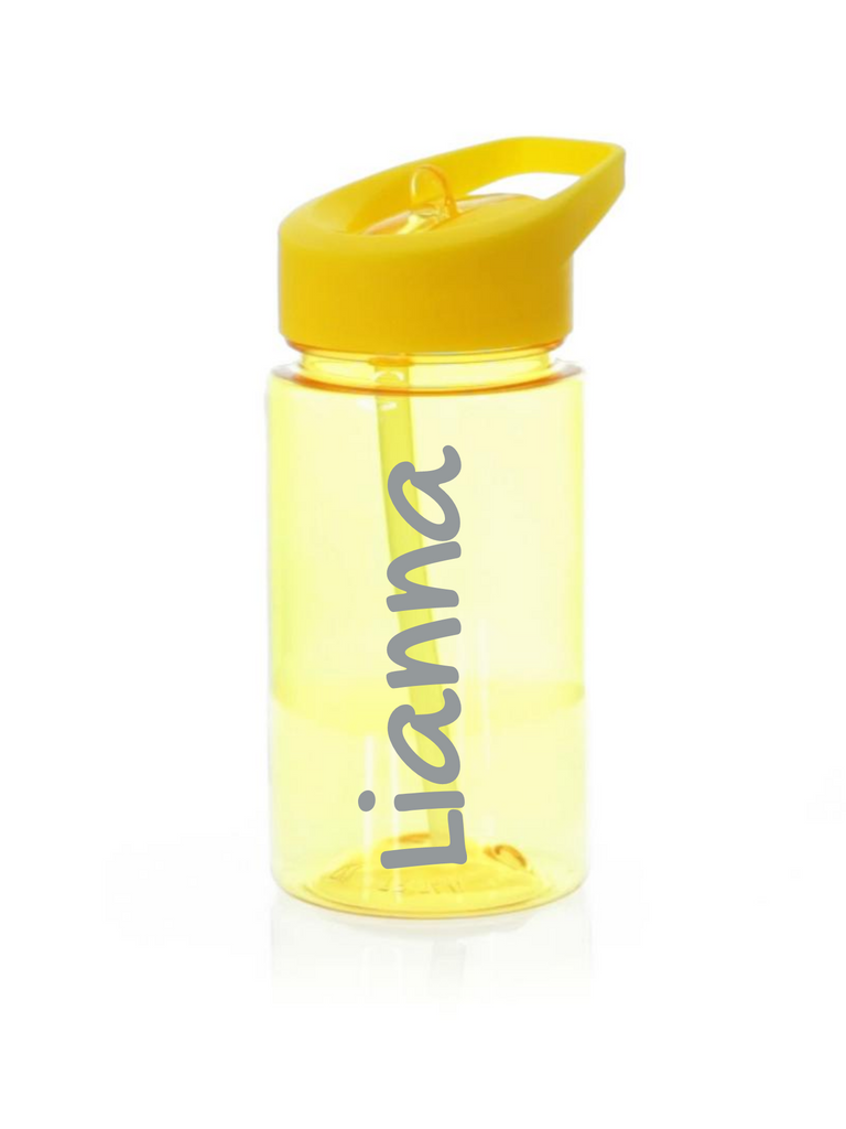 Girl Yellow Personalized Water Bottle